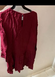 Maroon Floral Dress Size M