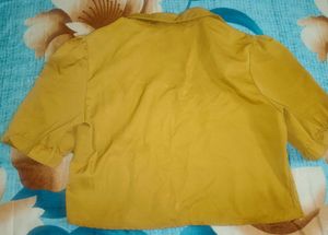 Mustard Crop Top.        cash only