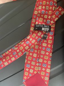 Elegant Red Tie by Satya Paul in 100% Silk