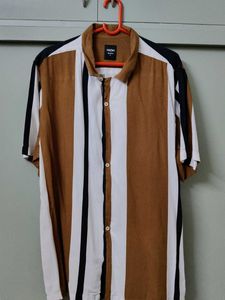 Striped Short Sleeve Button-Down