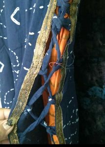 Elegant Blue &amp; Orange Kurta