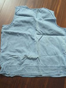 Sleeveless Denim Top