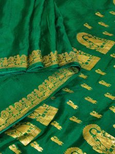 Green Crepe Silk Saree