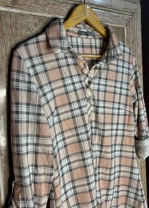 🎀🤭Soft Pink Check Shirt | Casual Wear |