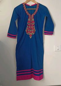 Embroidered Blue Kurti