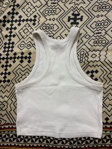 White Racerback Tank Top