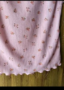 H&amp;M Floral Lace Trimmed Crop Top/ SIZE-M