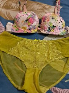 Combo Of Four  Hnm Premium   Bra N Panty