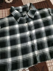 Crop Check Shirt For Women