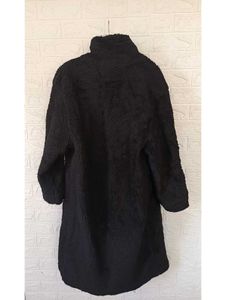 Korean black fleece Coat