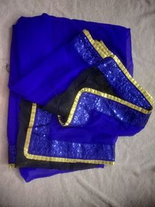 Blue Color Stylish Saree.