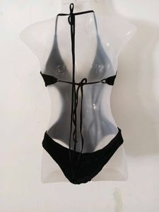 Black Lace One-Piece Swimsuit