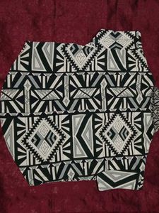 Patterned Button-Up Shirt