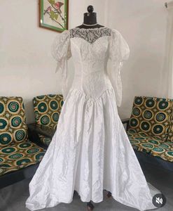 French Lace Vintage 80's Gown