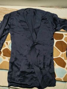 Navy Blue Silky top
