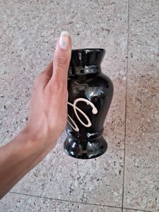 Vintage Black Ceramic Vase