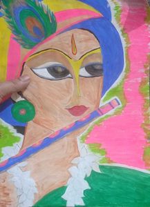 Krishna Painting+ Sketch(Radha Krishn