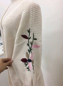 Floral Embroidered Cardigan