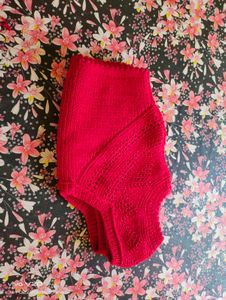 Hand-Knitted Red Balaclava