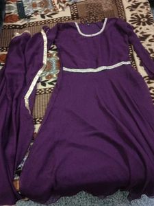 Elegant Purple Anarkali Kurta