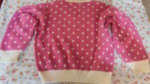 Pink+White Sweater