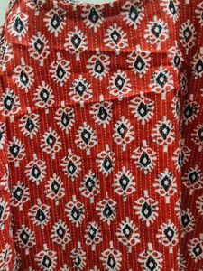 Red Print kurti
