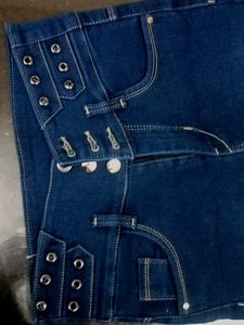 Navy Blue MICRA Denim High Waist Jeans