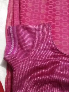 Pink Saree with Blouse
