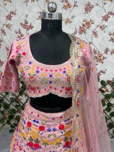 Floral Lehenga Choli with Unstitched Blouse