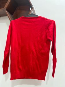 Red Embellished Sweater