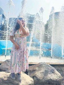 (sale) Floral Print Maxi Dress