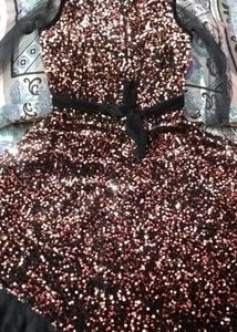 Velvet Sequence Work Gown