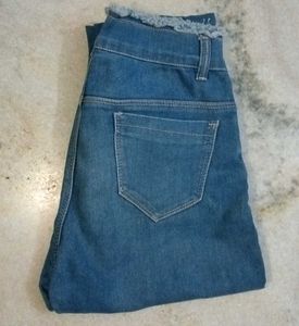 Frayed Hem Denim Jeans