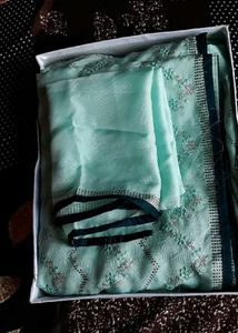 Sky Blue Colour Saree