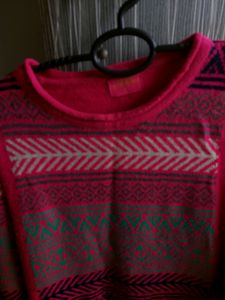 Pink Colour Woolen Kurti
