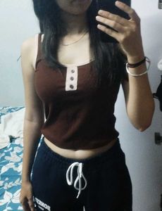 Cute Brown Tank Top