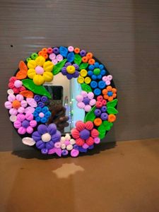 Floral Clay Mirror