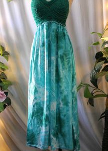 Beaded Crochet halter dress