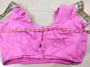 Pink Saree With Blouse