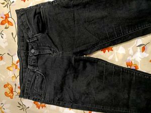 Black Faded Skinny Fit Mid-rise Jeans