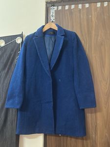 Blue Wool Blend Coat
