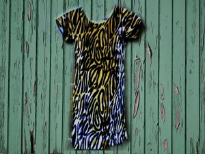 Stripped Knee Length Dress