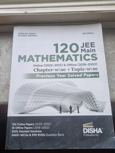 JEE Main Mathematics Solved Papers Disha