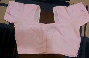 Elegant Festive Pink Beads Saree With Blouse