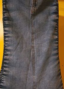 Denim Long Skirt