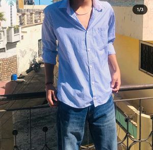 Blue Striped Linen Shirt