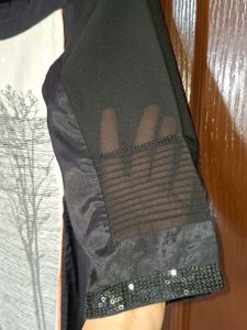 Elegant Black Sequenced Wishful Kurta