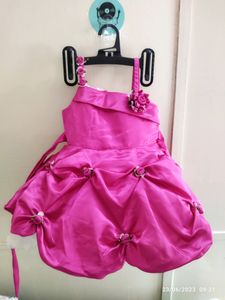 Pink Flower Girl Dress