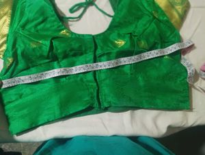 Green Paisley Saree &amp; Blouse Set