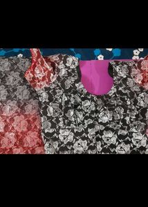 New Net Silver Designer Saree With Blouse